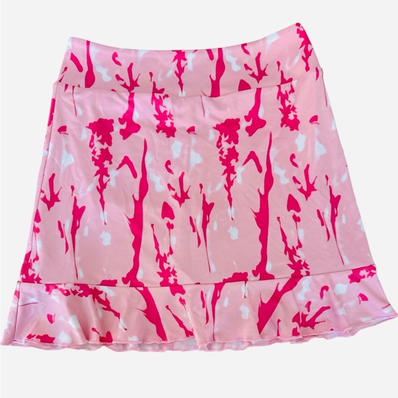 Golftini New with Tags Mamma Mia Pink Pull On Ruffle Golf Skort Skirt - Picture 3 of 8
